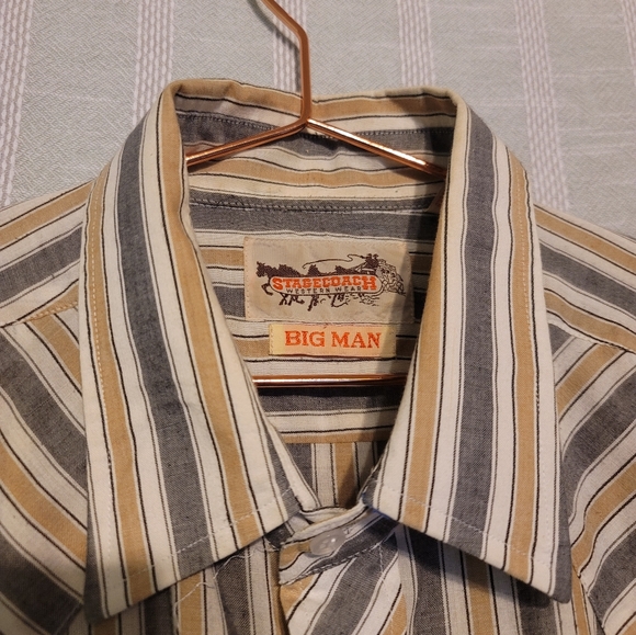 Vintage Stagecoach western wear striped pearl snap - Picture 9 of 9